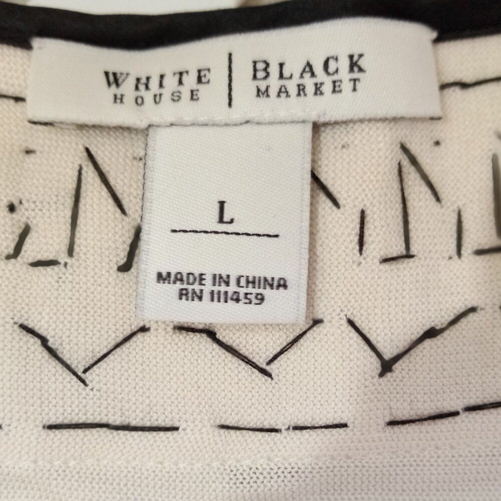 WHBM Cream & Black Embellished Silk Blend Shrug L - Picture 2 of 6